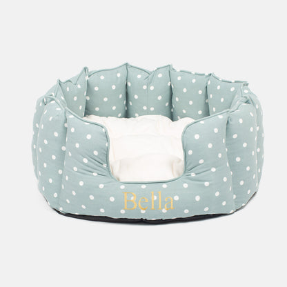 High Wall Bed With Removable Covers in Duck Egg Spot, view 9