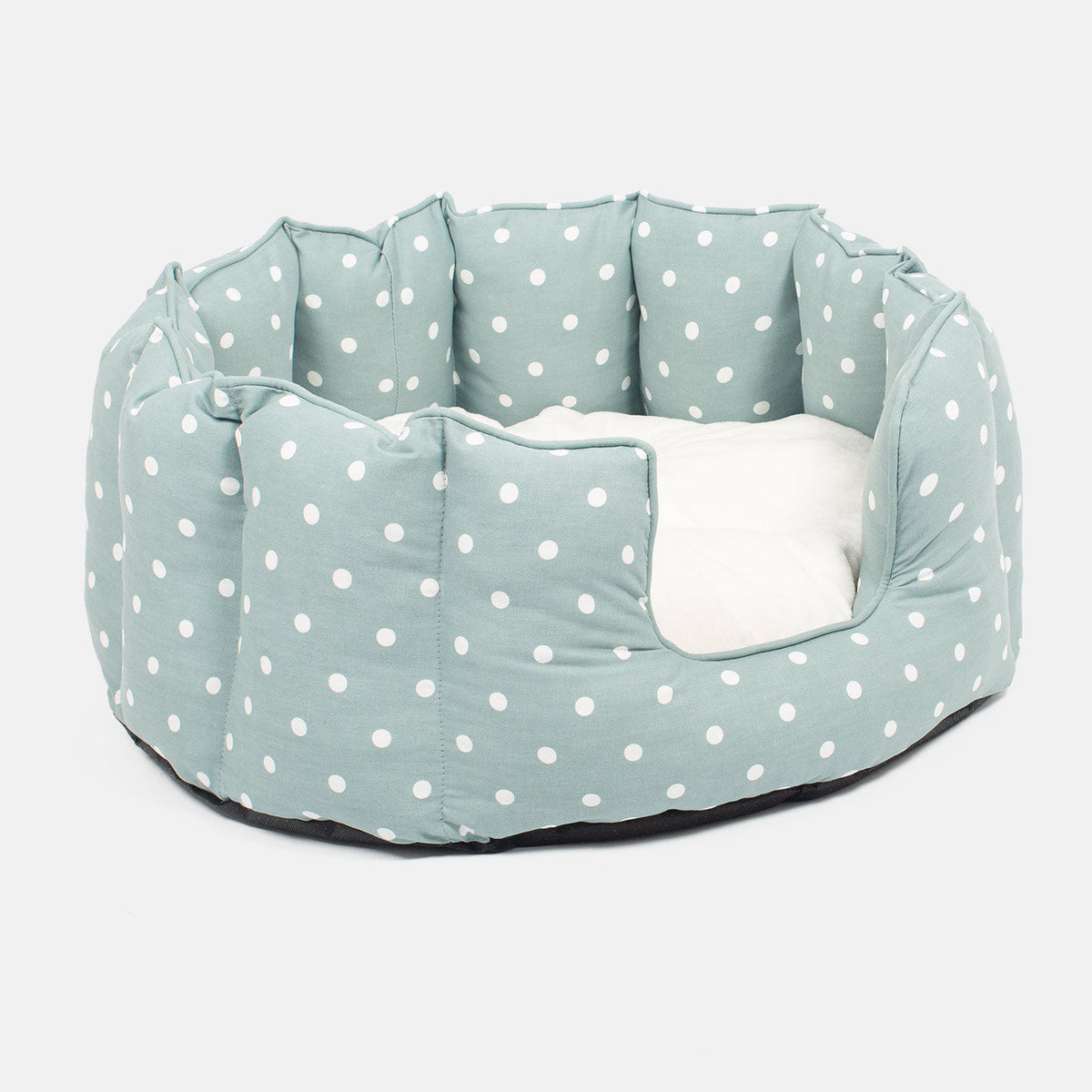 High Wall Bed For Cats With Removable Covers in Spots & Stripes, view 4