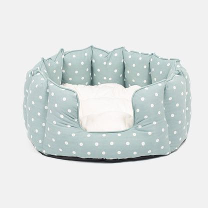 High Wall Bed For Cats With Removable Covers in Spots & Stripes, view 5