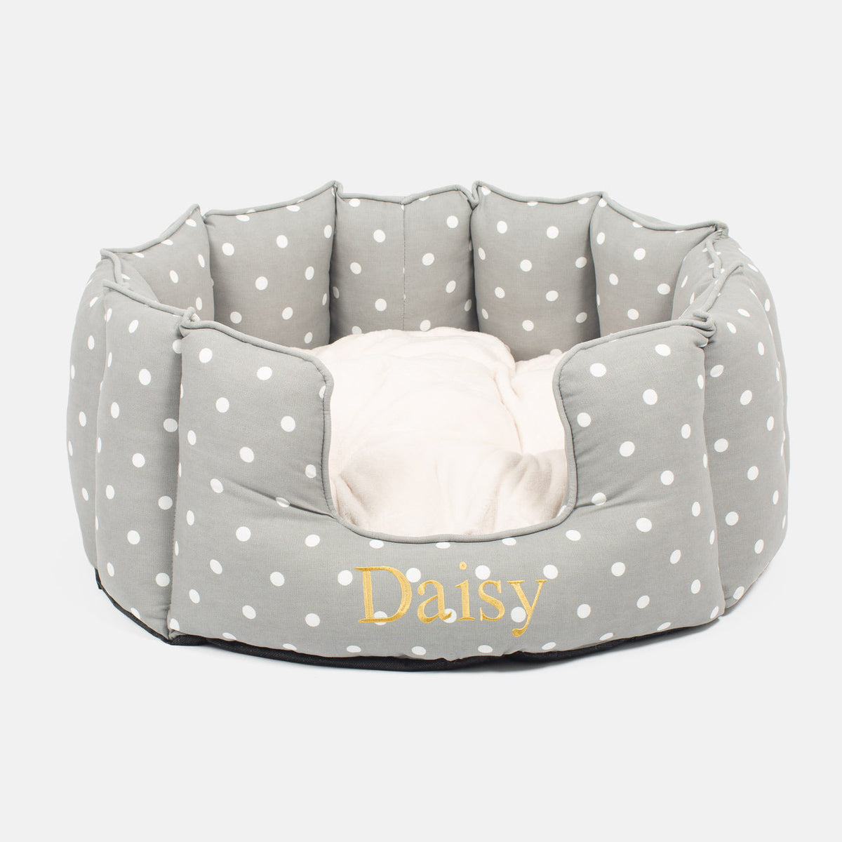 High Wall Bed For Cats With Removable Covers in Spots & Stripes, view 9