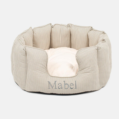 High Wall Bed For Cats With Removable Covers in Spots & Stripes