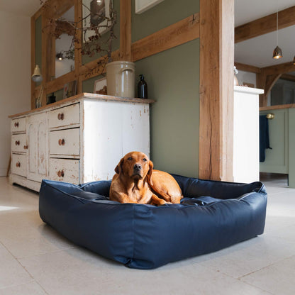 Box Bed With Removable Covers in Rhino Tough Pacific Faux Leather, view 5