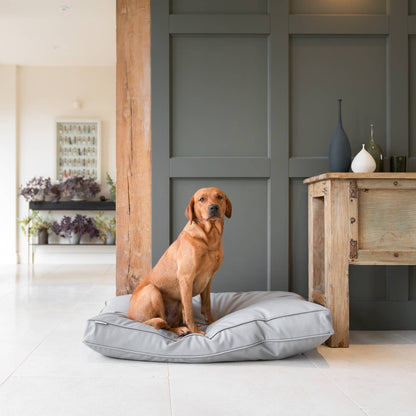 Dog Cushion With Removable Cover in Rhino Tough Granite Faux Leather, view 4
