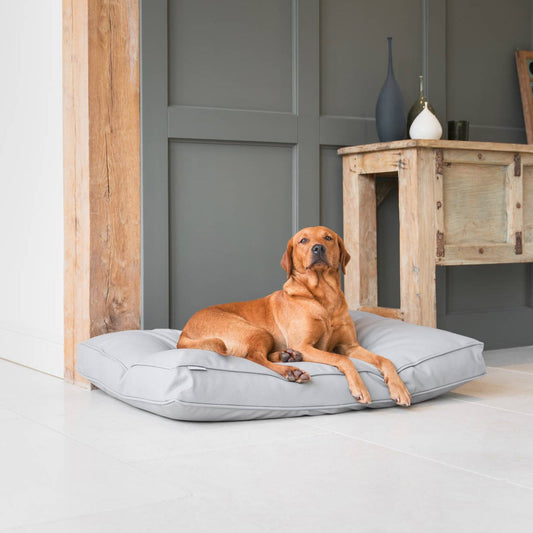 Dog Cushion With Removable Cover in Rhino Tough Granite Faux Leather