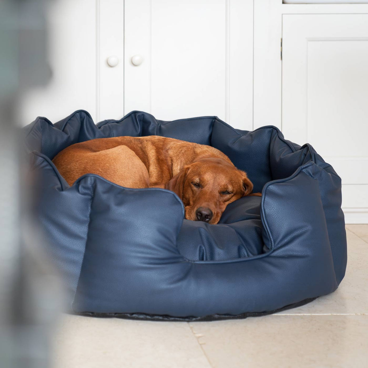 High Wall Bed With Removable Covers in Rhino Tough Pacific Faux Leather