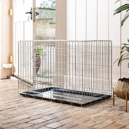 Heavy Duty Deluxe Dog Crate in Silver, view 3