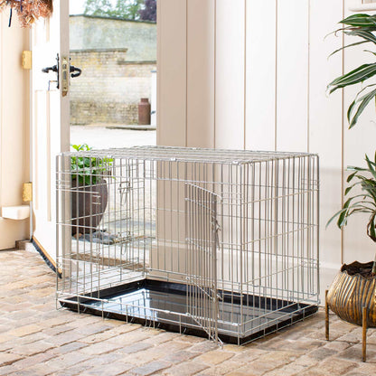 Heavy Duty Deluxe Dog Crate in Silver, view 5