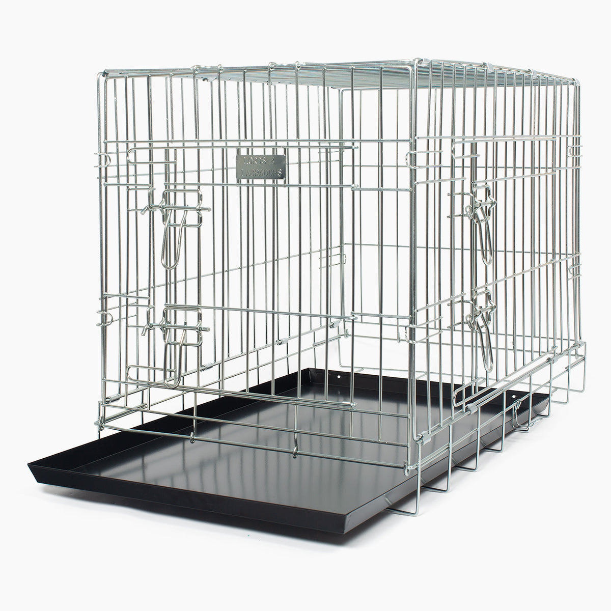 Heavy Duty Deluxe Dog Crate in Silver, view 4