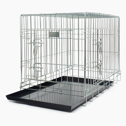 Heavy Duty Deluxe Dog Crate in Silver, view 4