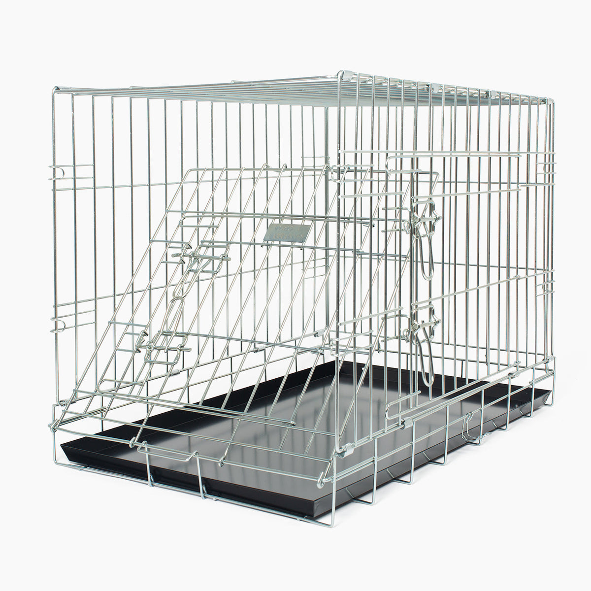 Heavy Duty Deluxe Dog Crate in Silver, view 7