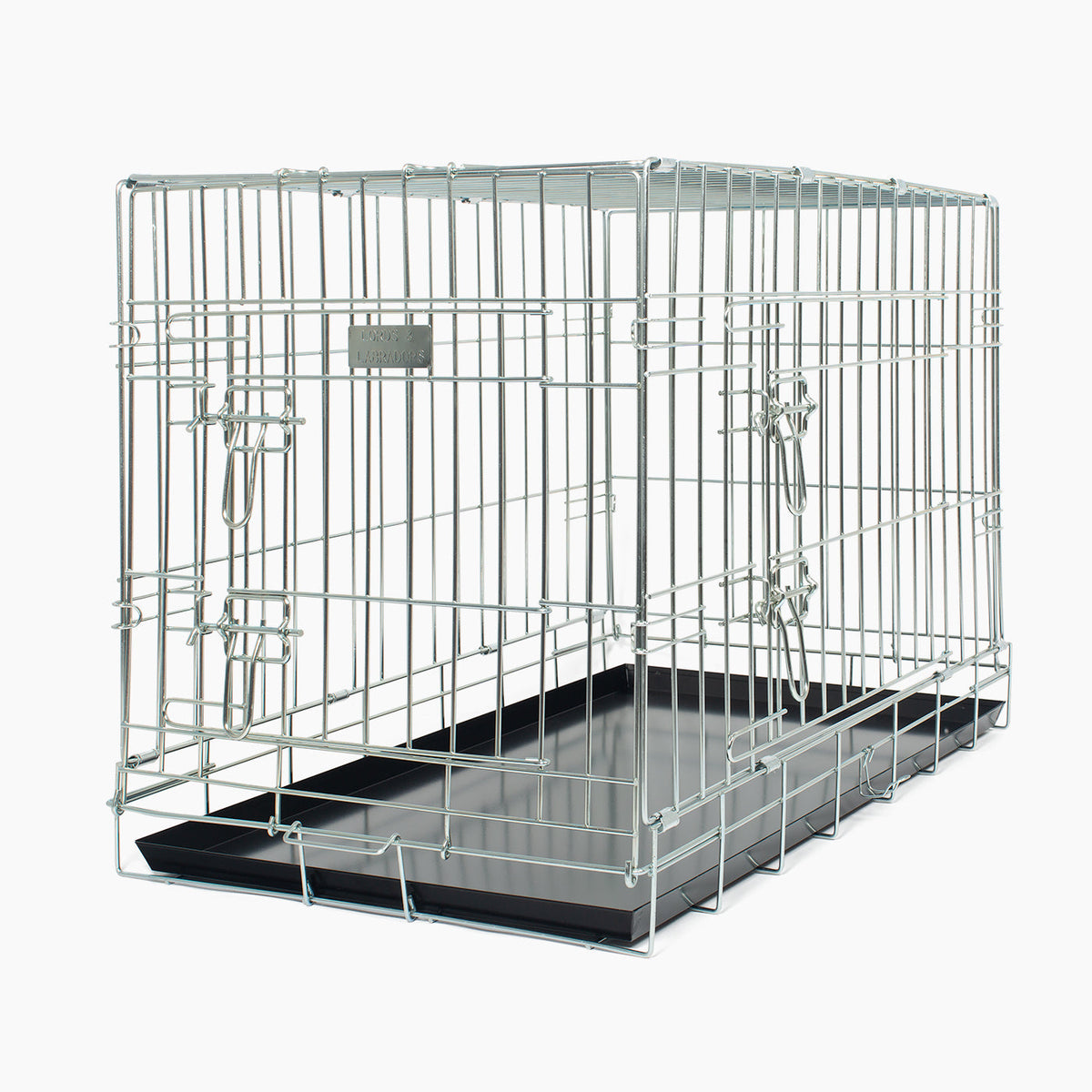 Heavy Duty Deluxe Dog Crate in Silver, view 9