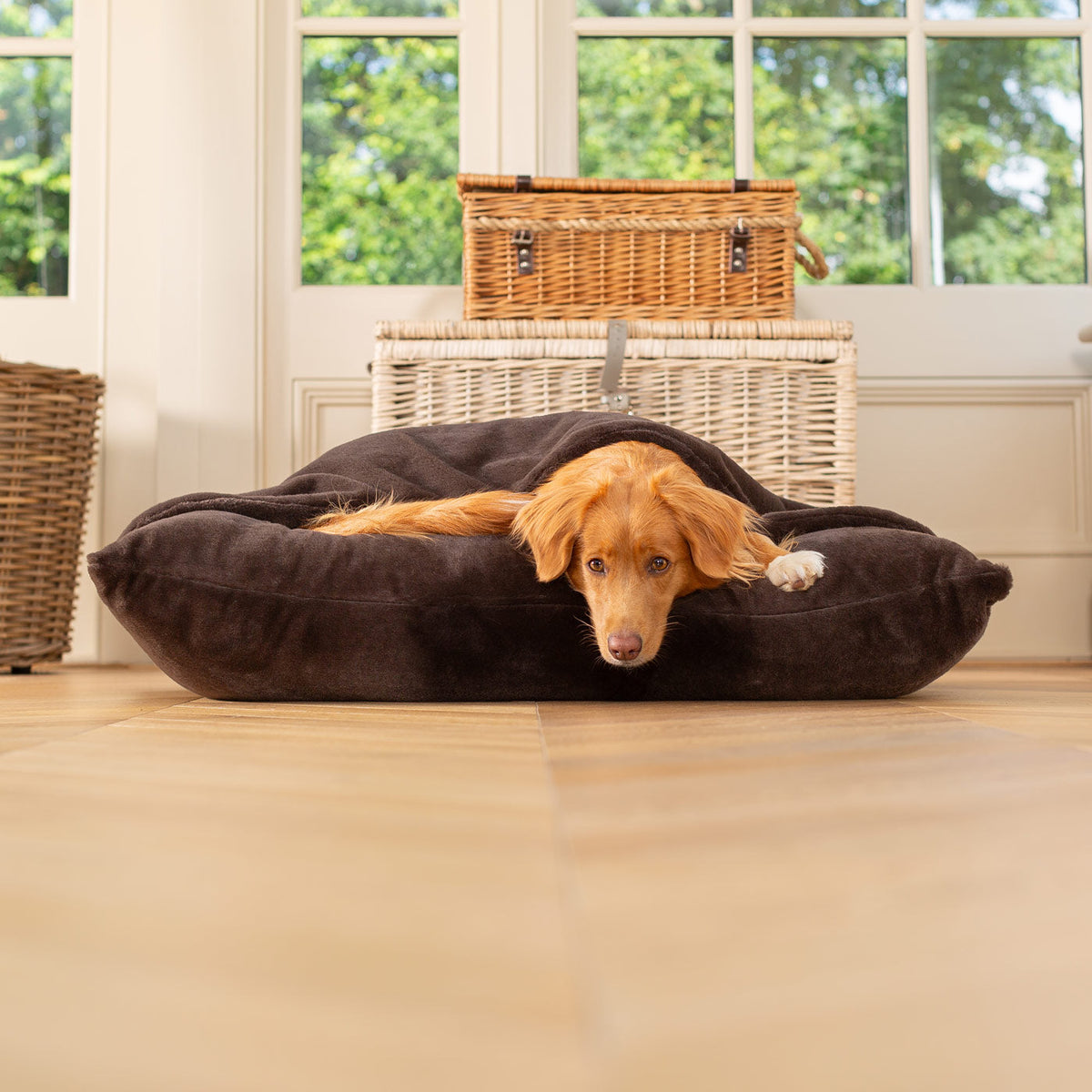 Sleepy Burrows Bed With Removable Cover in Calming Anti-Anxiety Dusk Faux Fur, view 7