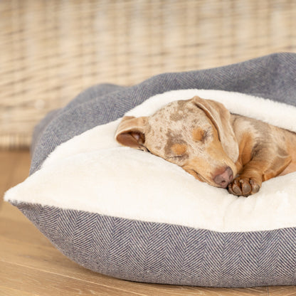 Sleepy Burrows Bed With Removable Cover in Oxford Herringbone, view 8