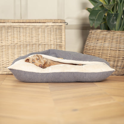 Sleepy Burrows Bed With Removable Cover in Oxford Herringbone, view 7