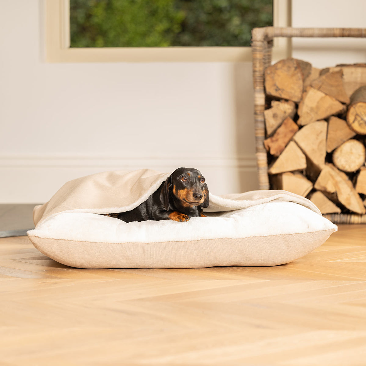 Sleepy Burrows Bed With Removable Cover in Savanna Oatmeal, view 6