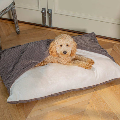 Sleepy Burrows Bed With Removable Cover In Dark Grey Essentials Plush, view 3