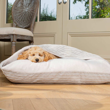 Sleepy Burrows Bed With Removable Cover In Light Grey Essentials Plush