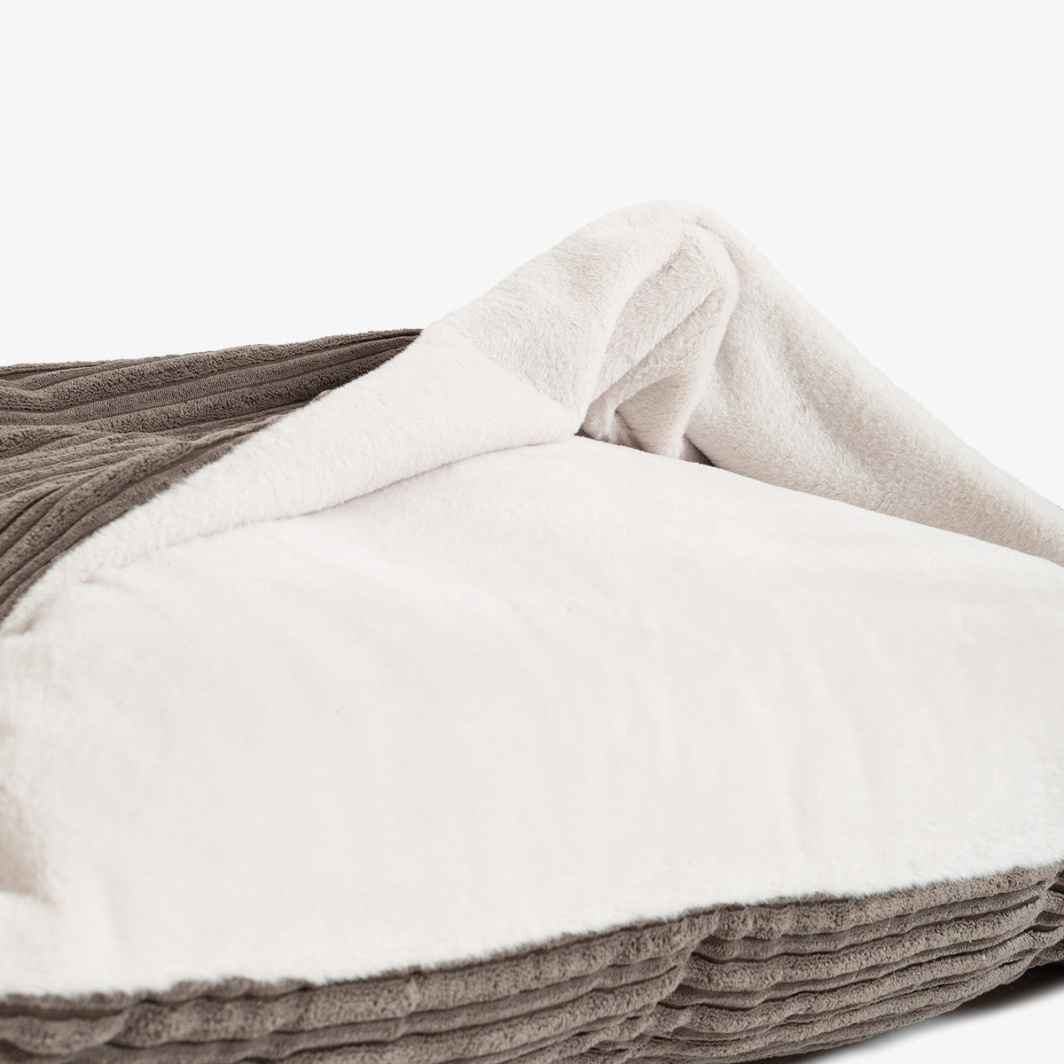 Sleepy Burrows Bed With Removable Cover In Dark Grey Essentials Plush, view 7