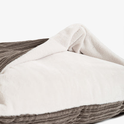 Sleepy Burrows Bed With Removable Cover In Dark Grey Essentials Plush, view 7