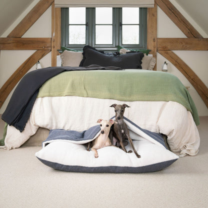 Sleepy Burrows Bed With Removable Cover in Oxford Herringbone