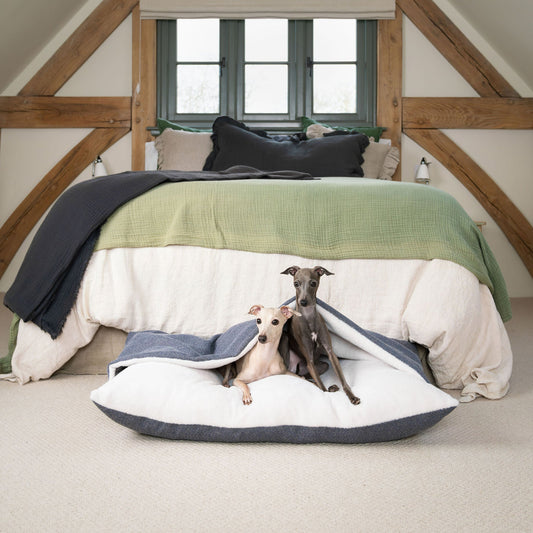 Sleepy Burrows Bed With Removable Cover in Oxford Herringbone