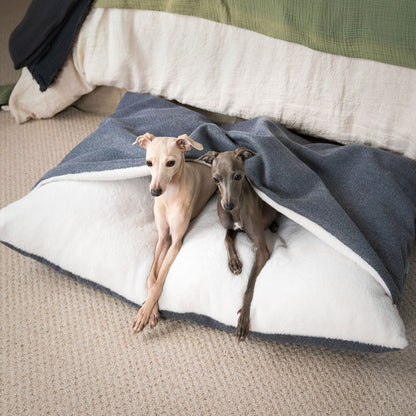 Sleepy Burrows Bed With Removable Cover in Oxford Herringbone, view 5
