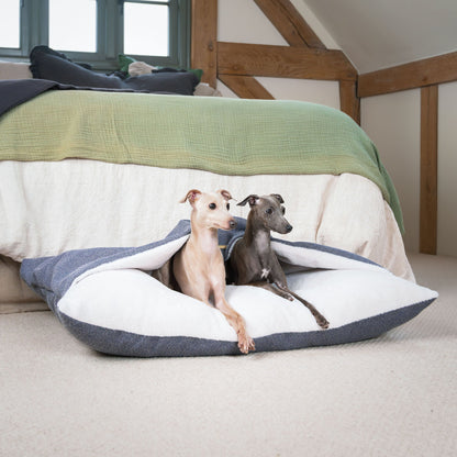 Sleepy Burrows Bed With Removable Cover in Oxford Herringbone, view 4