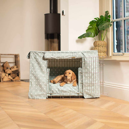 Dog Crate Set in Duck Egg Spot, view 13