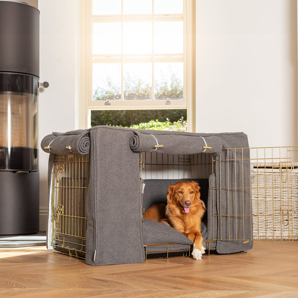 Dog Crate Set In Essentials Herdwick Graphite