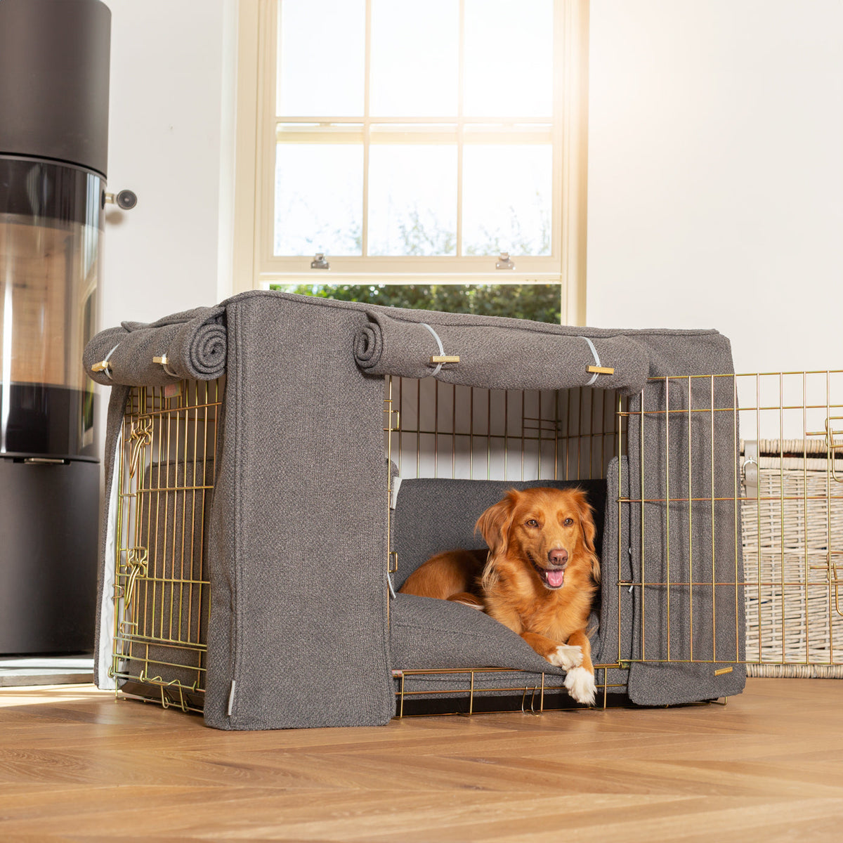 Dog Crate Set In Essentials Herdwick Graphite, view 5