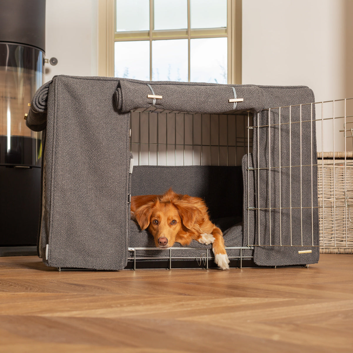 Dog Crate Set In Essentials Herdwick Graphite, view 8