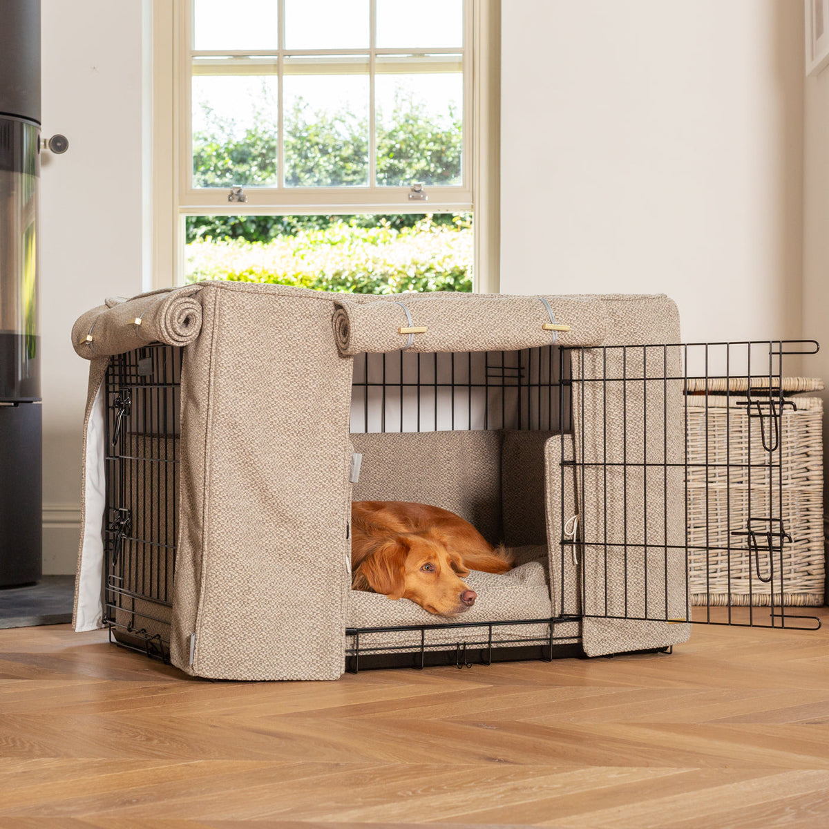 Dog Crate Set In Essentials Herdwick Pebble, view 5