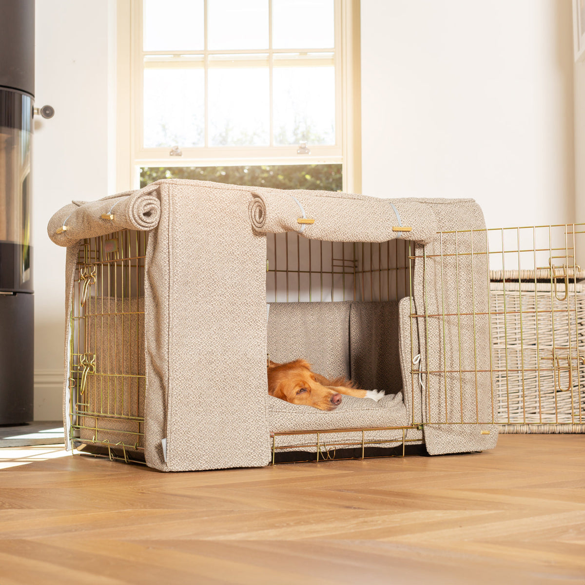Dog Crate Set In Essentials Herdwick Pebble, view 6