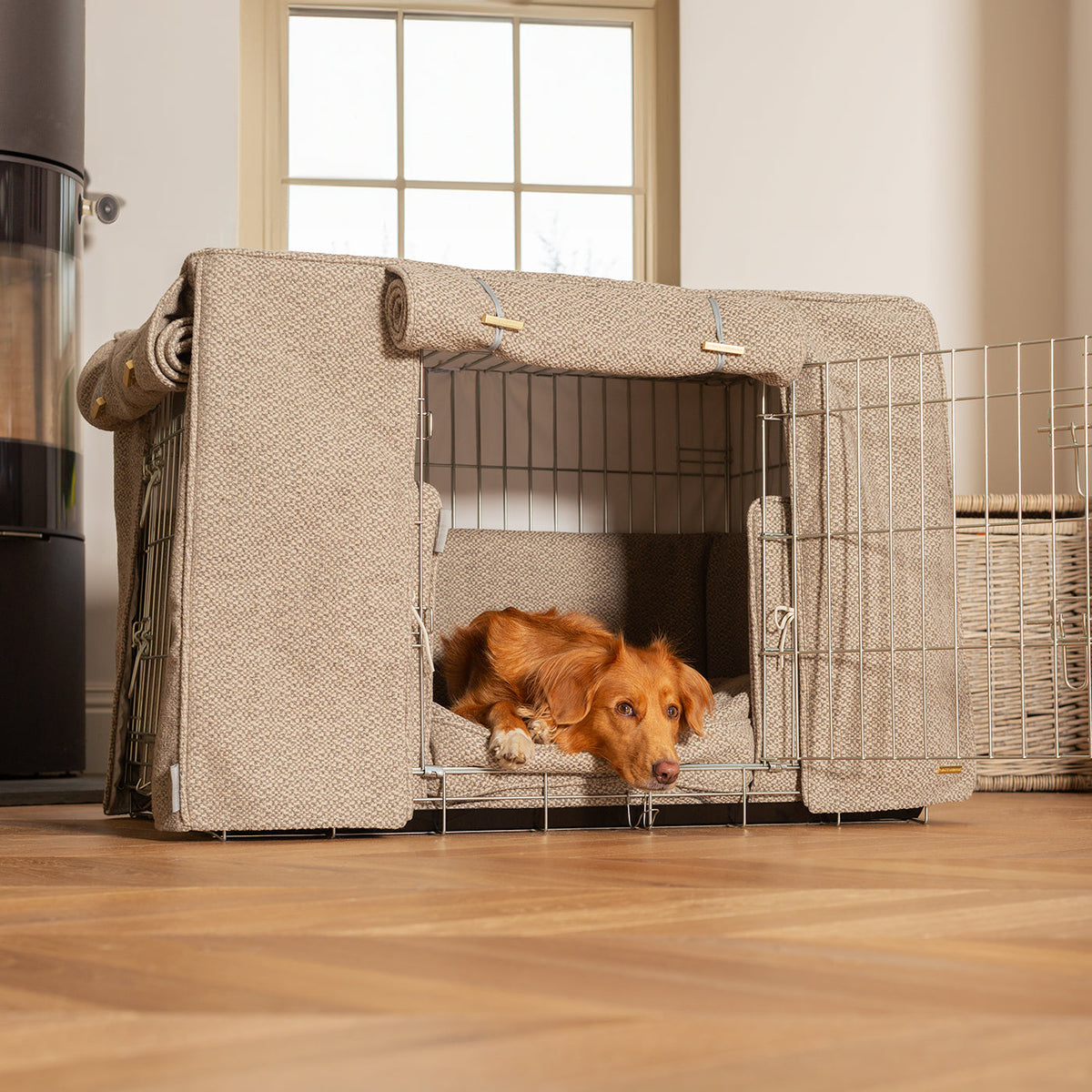 Dog Crate Set In Essentials Herdwick Pebble, view 7