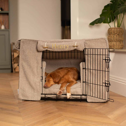 [TEST] Dog Crate Set In Mink Bouclé, view 13