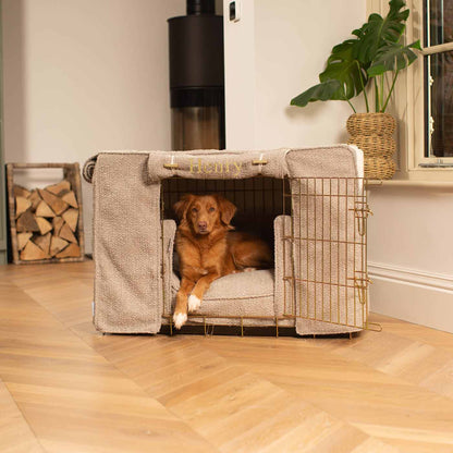 [TEST] Dog Crate Set In Mink Bouclé, view 14