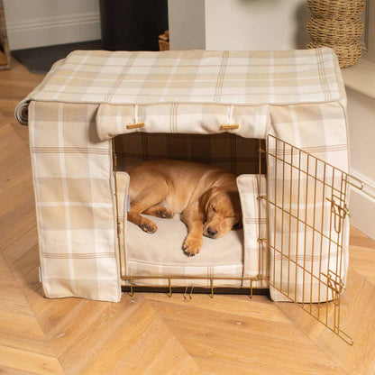 Dog Crate Set In Balmoral Natural Tweed, view 12