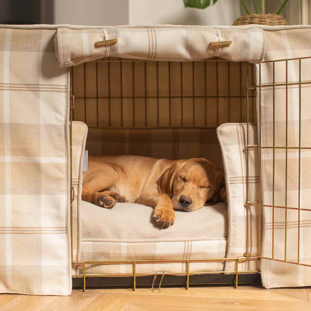 Dog Crate Set In Balmoral Natural Tweed, view 13