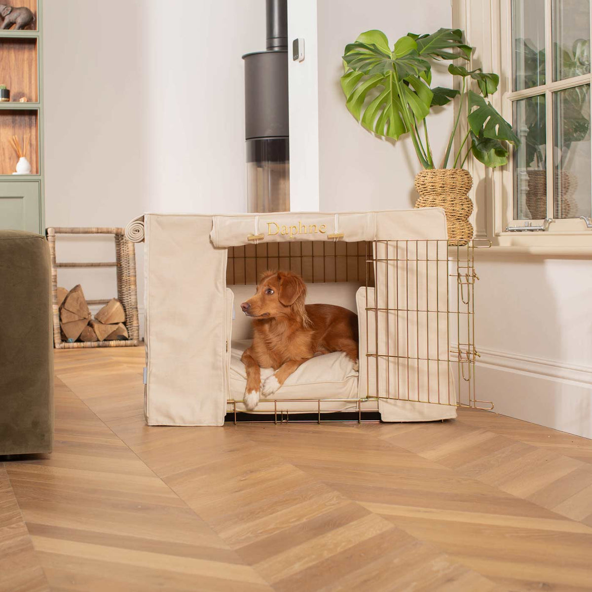 Dog Crate Set in Savanna Bone, view 9
