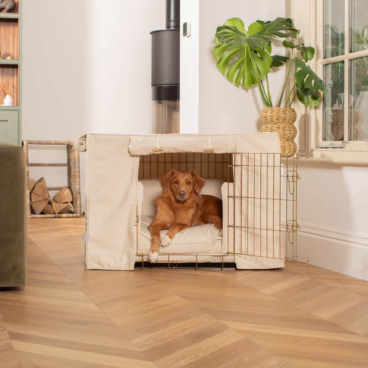 Dog Crate Set in Savanna Bone, view 8