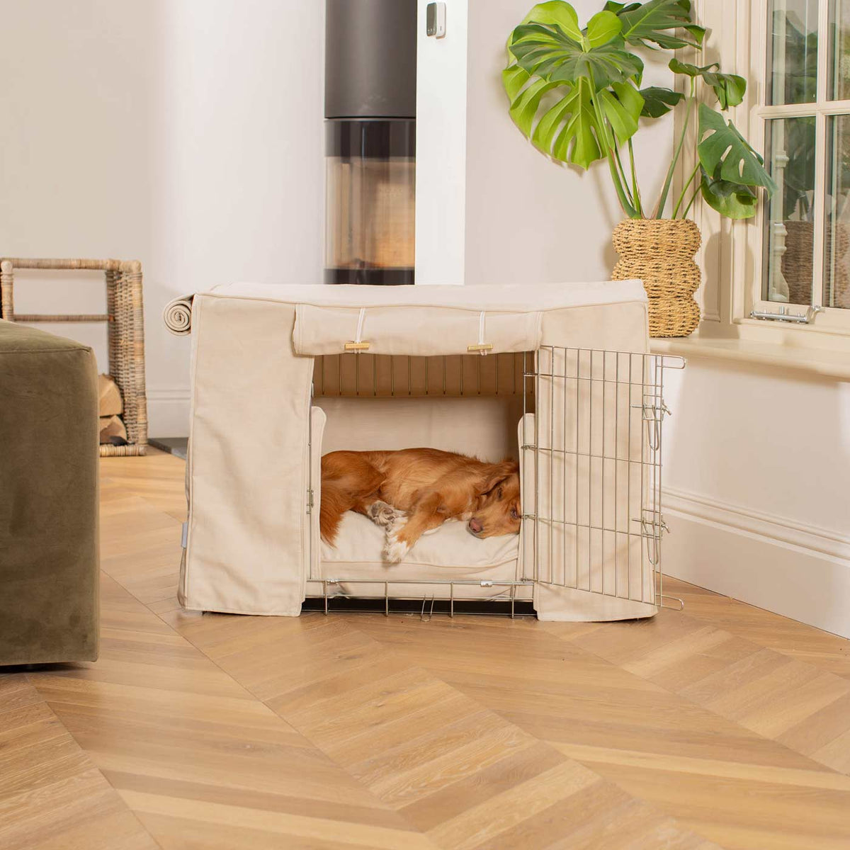 Dog Crate Set in Savanna Bone, view 6