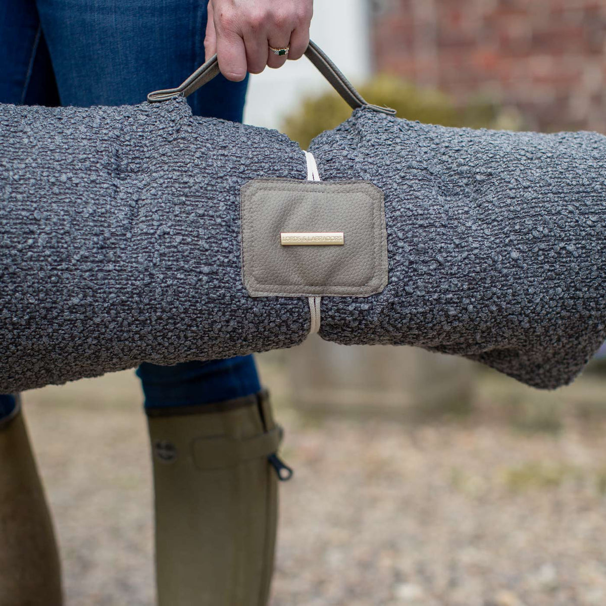 Travel Mat in Granite Bouclé, view 2