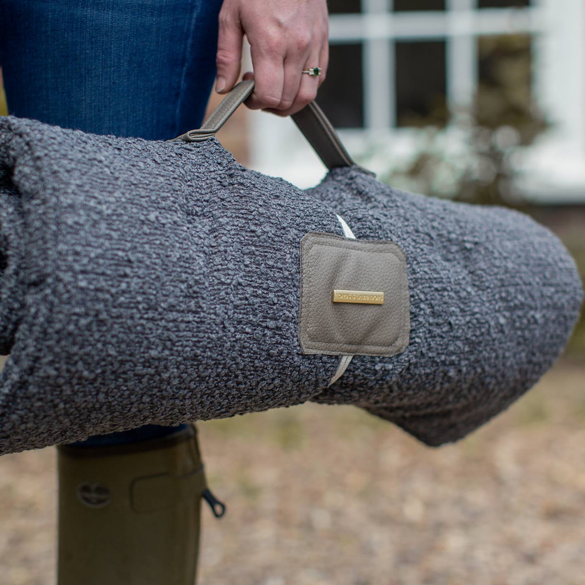 Travel Mat in Granite Bouclé, view 3
