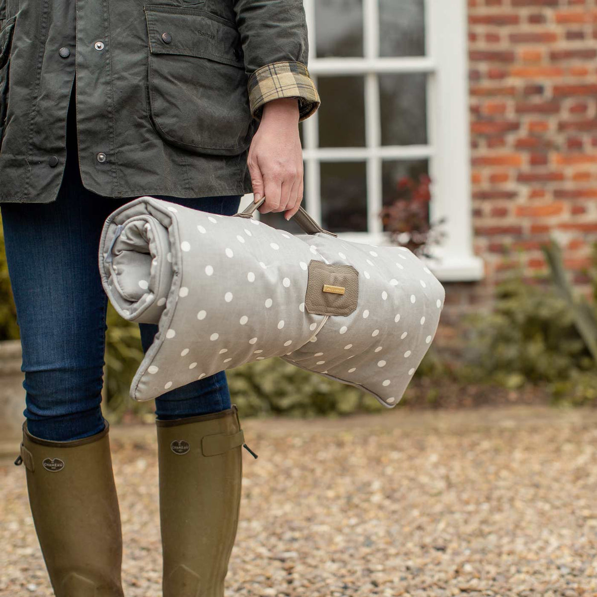 Travel Mat in Grey Spot, view 6