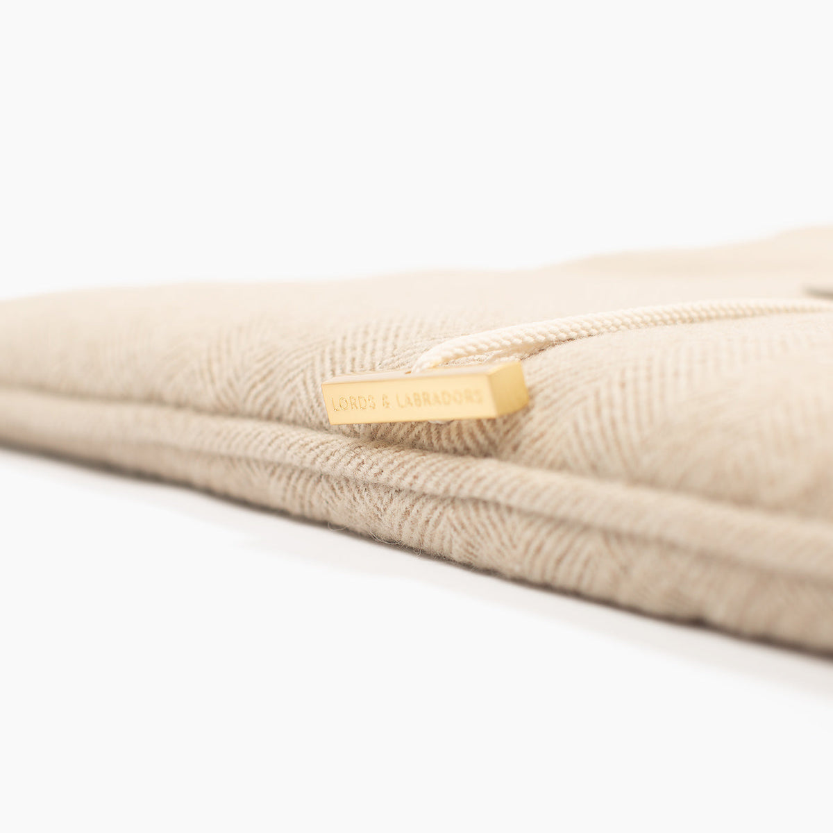 Travel Mat in Natural Herringbone Tweed, view 6