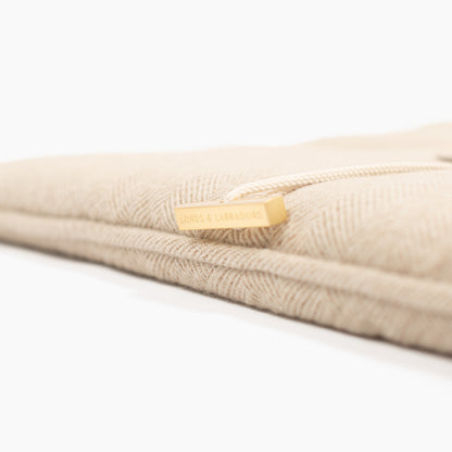 Travel Mat in Natural Herringbone Tweed, view 6