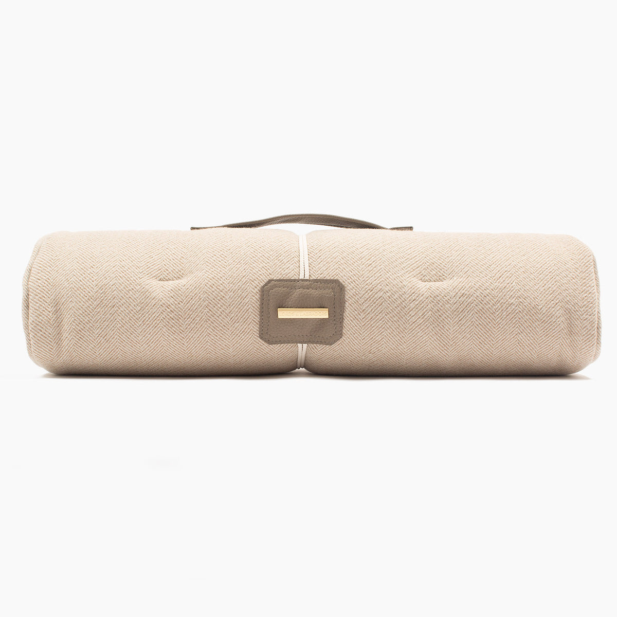 Travel Mat in Natural Herringbone Tweed, view 5