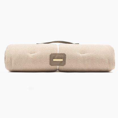 Travel Mat in Natural Herringbone Tweed, view 5