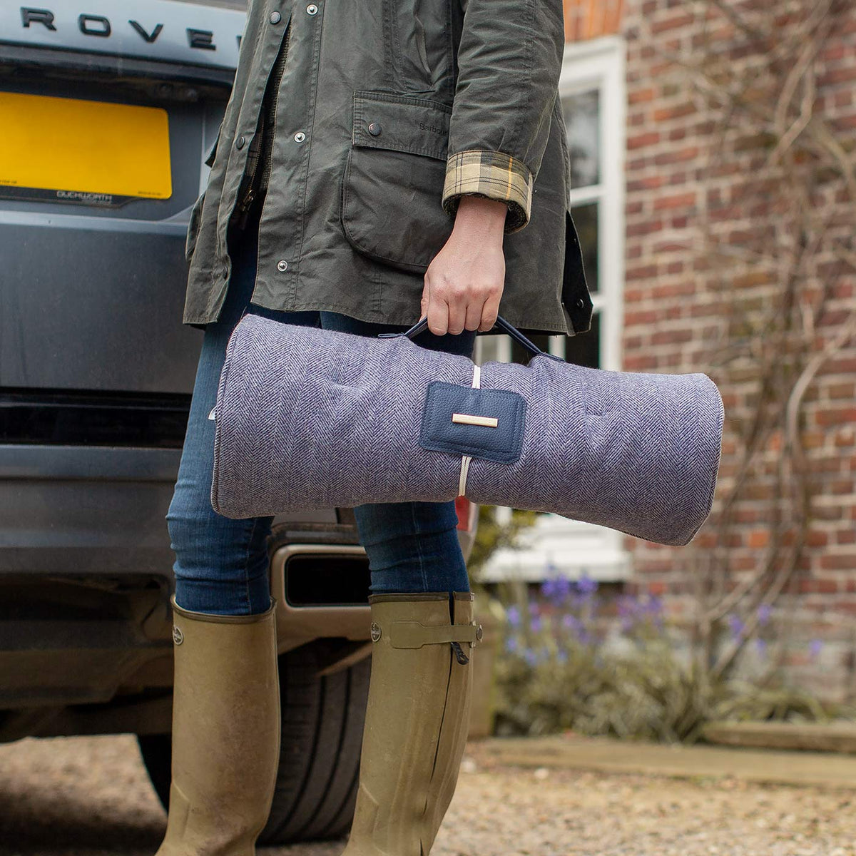 Travel Mat in Oxford Herringbone Tweed, view 2