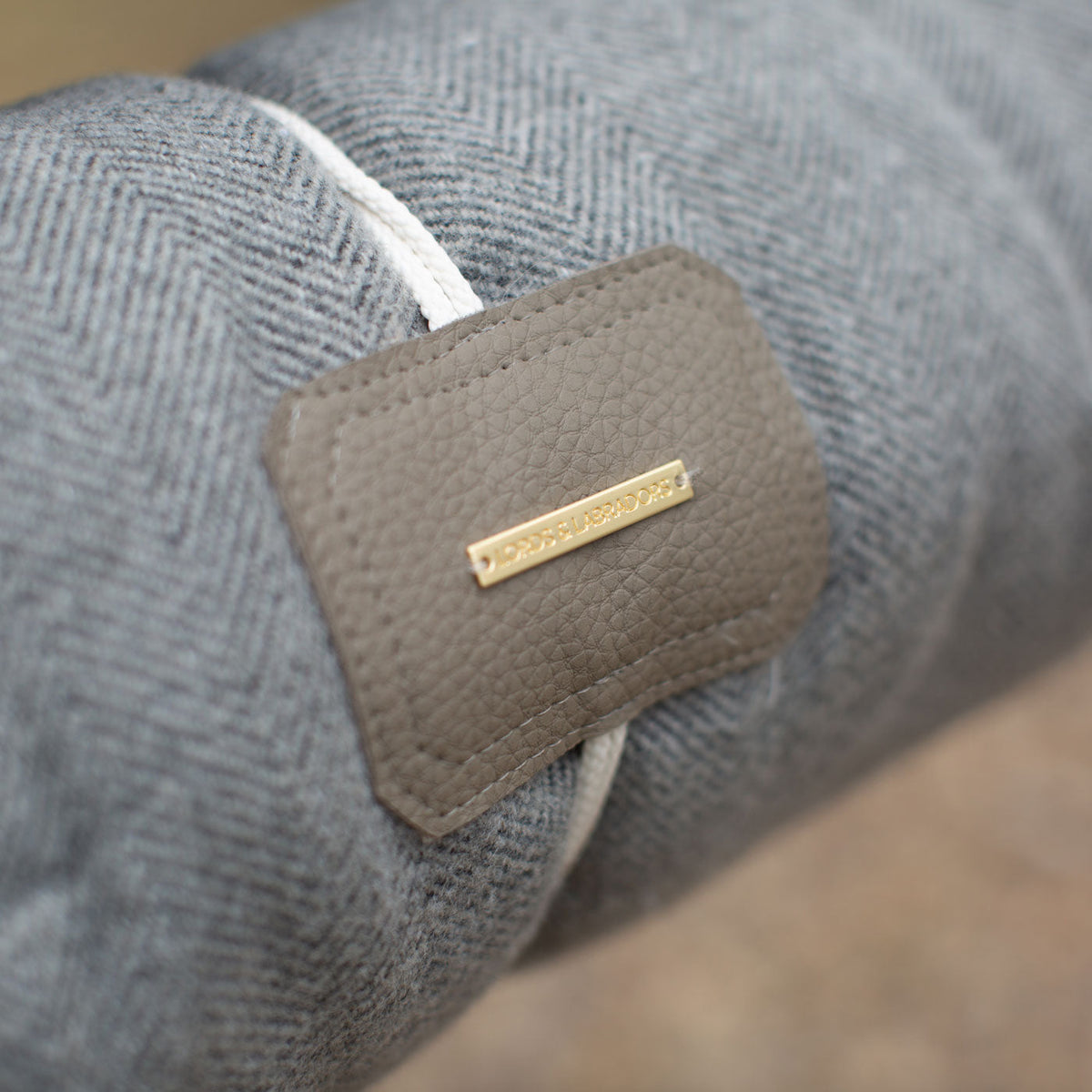 Travel Mat in Pewter Herringbone Tweed, view 5